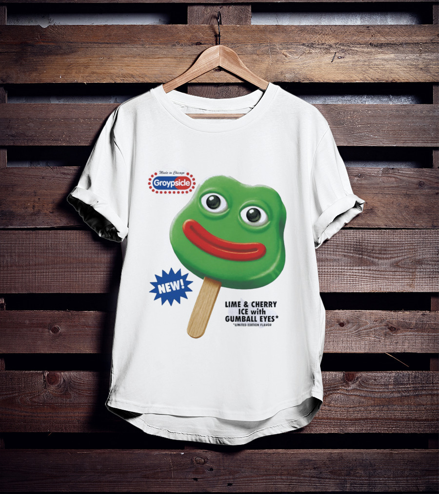 Groypsicle Lime And Cherry Ice With Gumball Eyes Limited Edition Made In Chicago T-Shirt