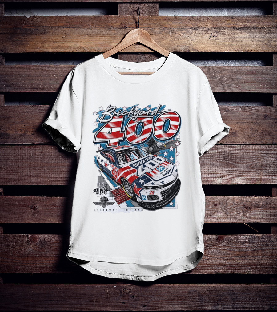 Brickyard 400 Indianapolis Motor Speedway July 26 2026 Race Car PPG Stars And Stripes T-Shirt