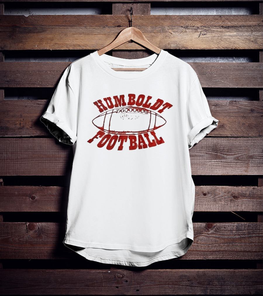 Humboldt High School Football Vintage Style Oval Ball T-Shirt