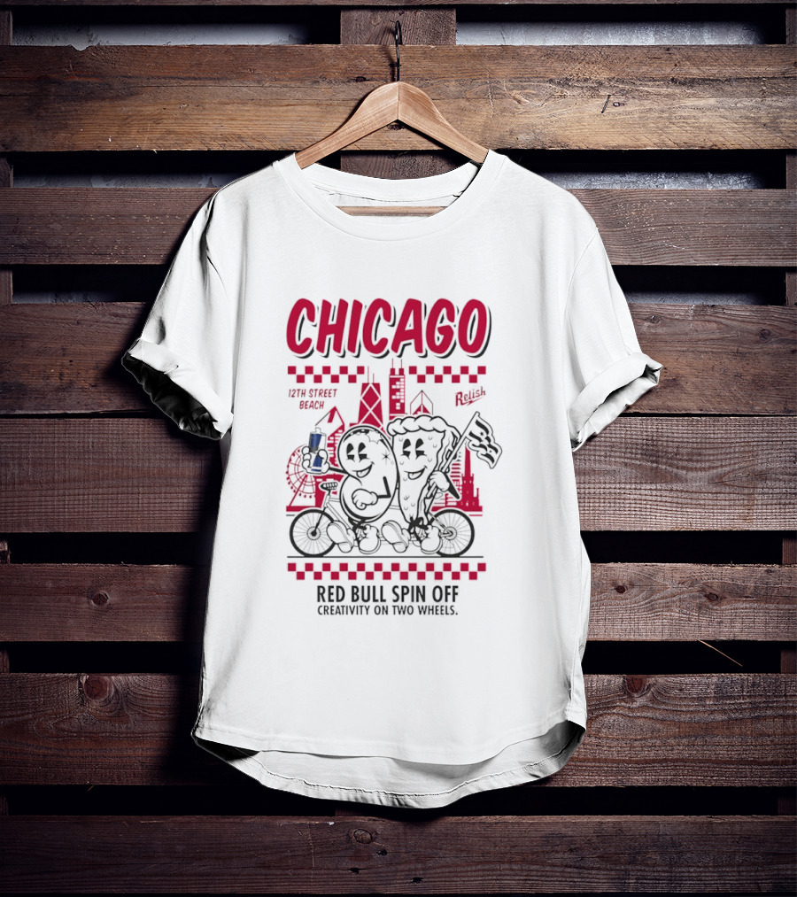Chicago 12th Street Beach Red Bull Spin Off Creativity On Two Wheels Relish T-Shirt