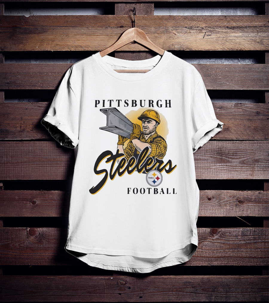 Pittsburgh Steelers Football Construction Worker Strength T-Shirt
