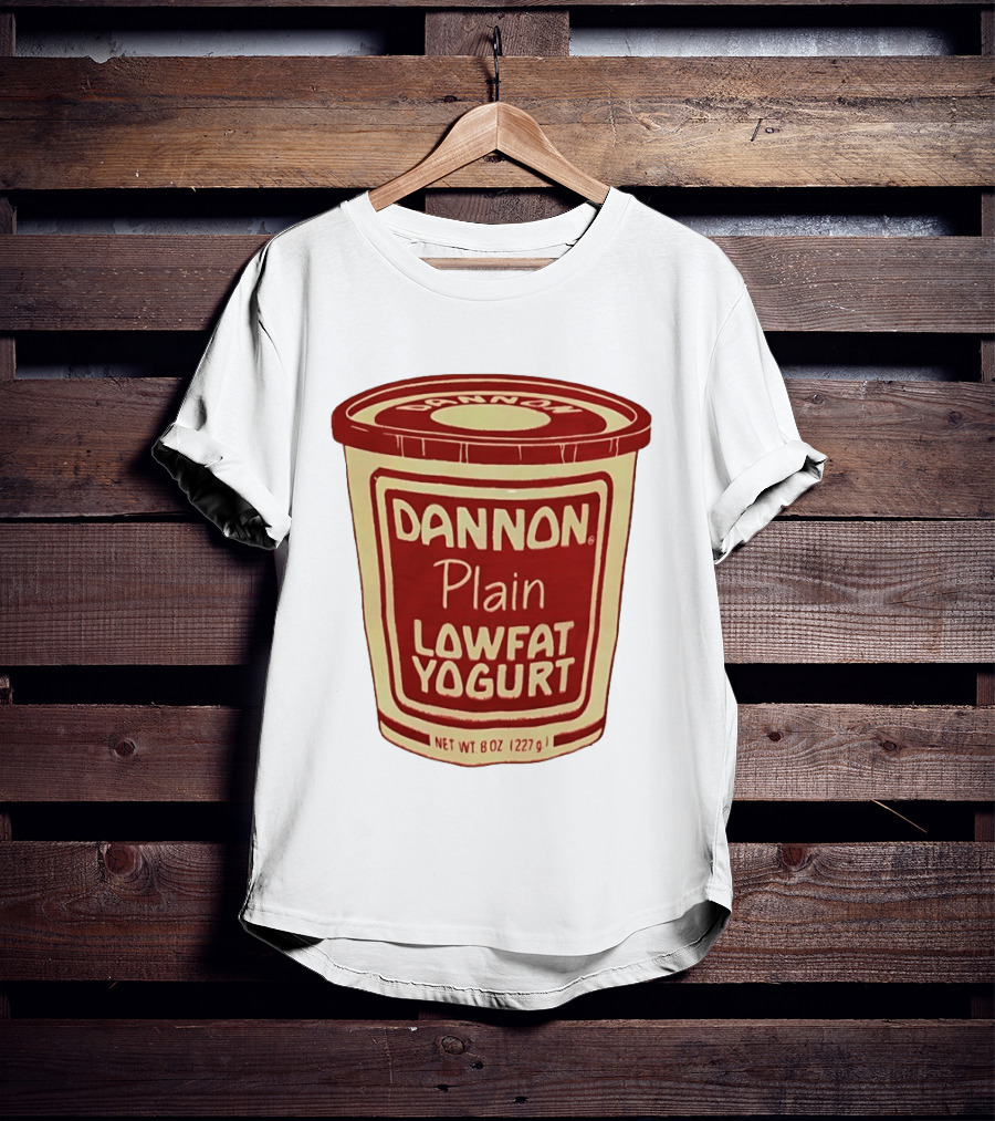 Dannon Plain Lowfat Yogurt 8oz 227g 1980s T-Shirt