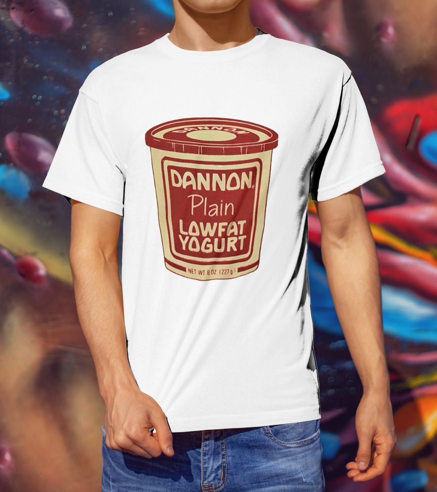 Dannon Plain Lowfat Yogurt 8oz 227g 1980s T-Shirt