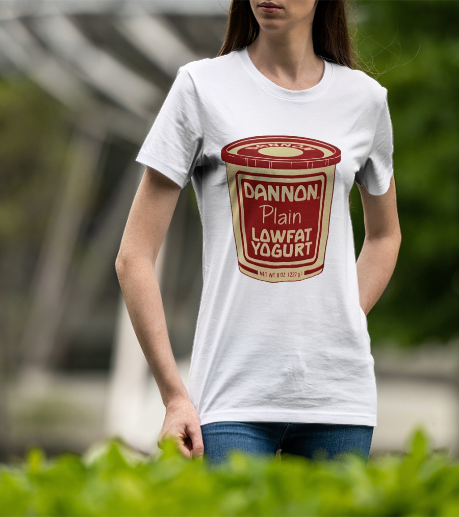Dannon Plain Lowfat Yogurt 8oz 227g 1980s T-Shirt