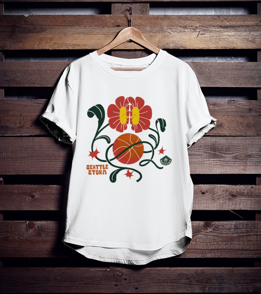 Seattle Storm WNBA Basketball Flower T-Shirt