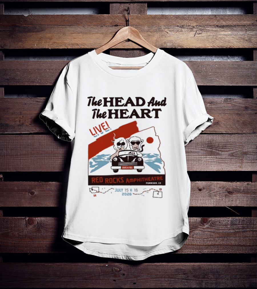The Head And The Heart Live Red Rocks Amphitheatre July 15 16 2026 T-Shirt