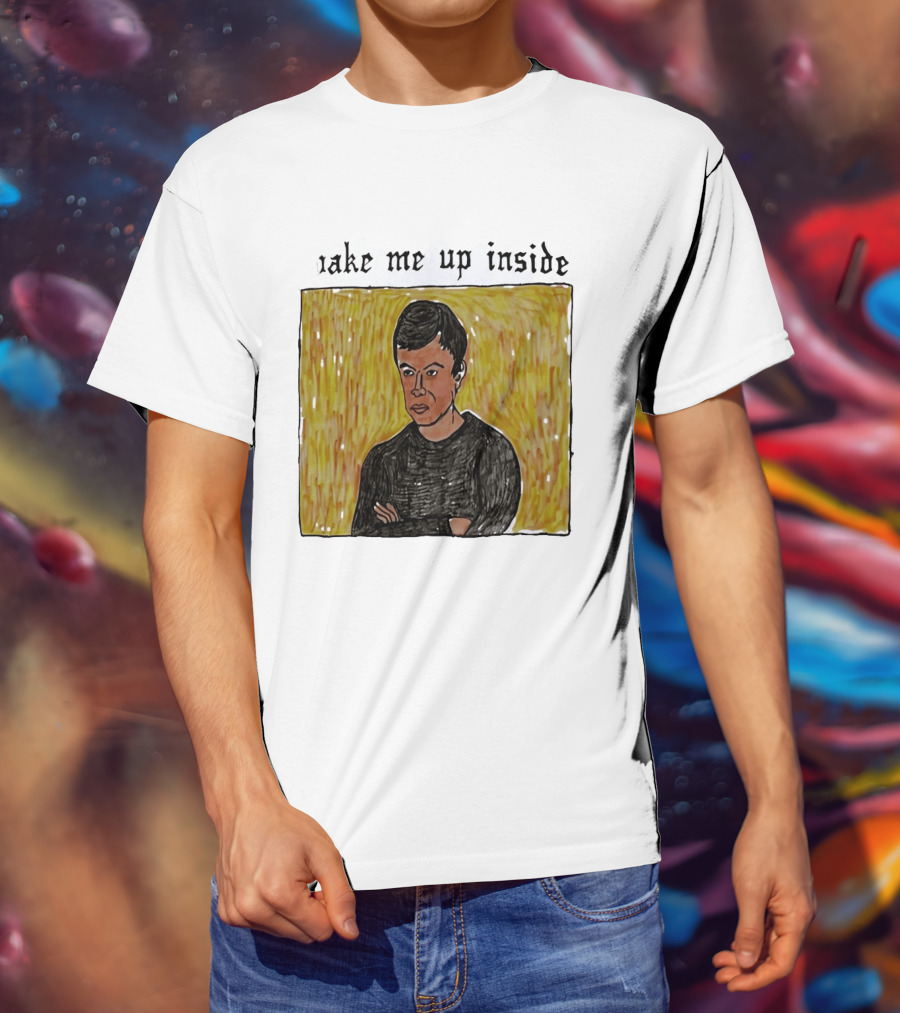 The Rehearsal 2 Wake Me Up Inside Meme Illustration With Contemplative Character On Yellow T-Shirt