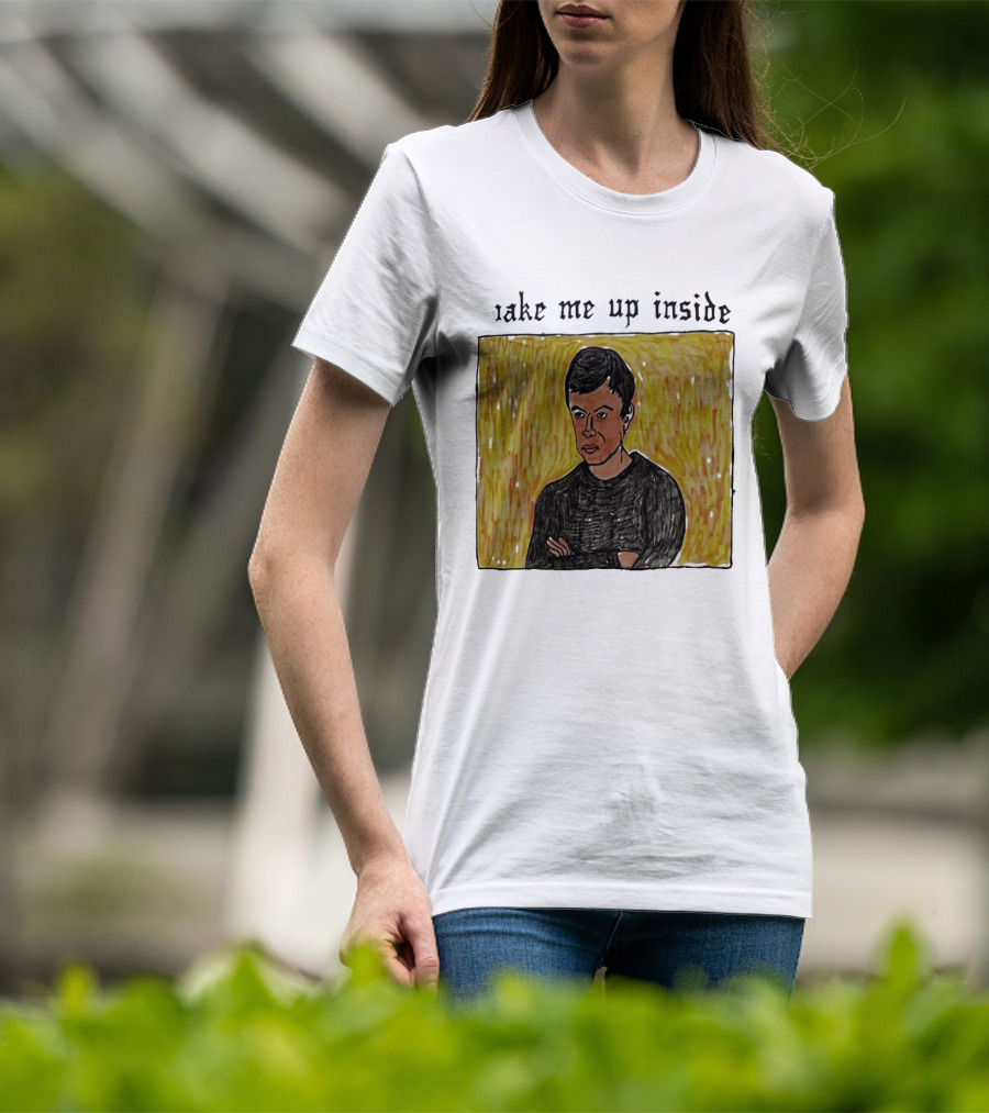 The Rehearsal 2 Wake Me Up Inside Meme Illustration With Contemplative Character On Yellow T-Shirt