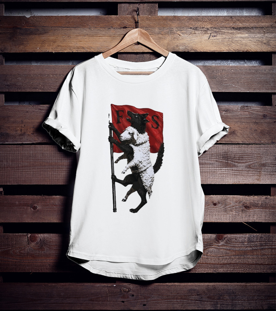 Wolf In Sheep's Clothing F S Flag Metaphor Hidden Predators Symbolism T-Shirt