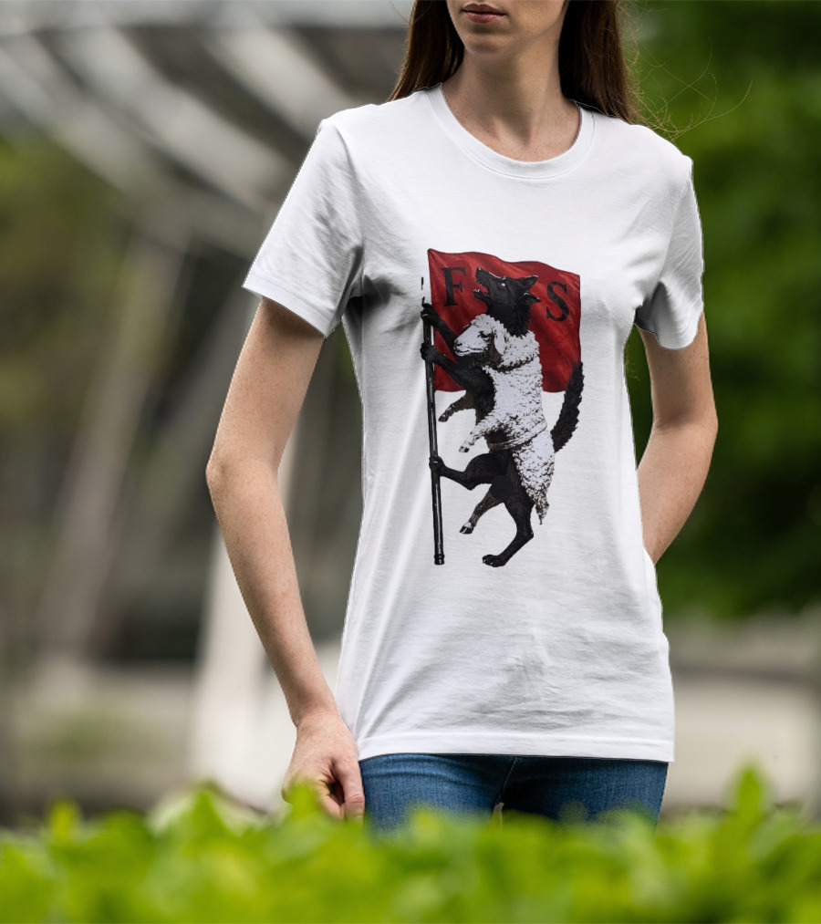 Wolf In Sheep's Clothing F S Flag Metaphor Hidden Predators Symbolism T-Shirt