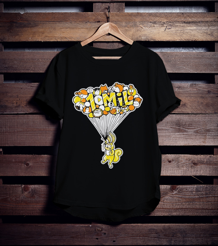 10 Mil Squirrel Cartoon Balloon Animals T-Shirt