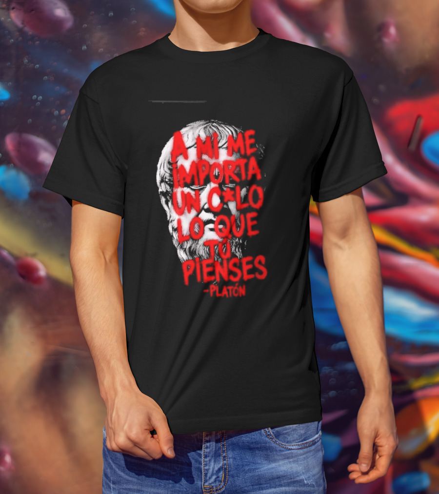 A Mi Me Importa Un Culo Lo Que Tu Pienses Platón Skull T-Shirt