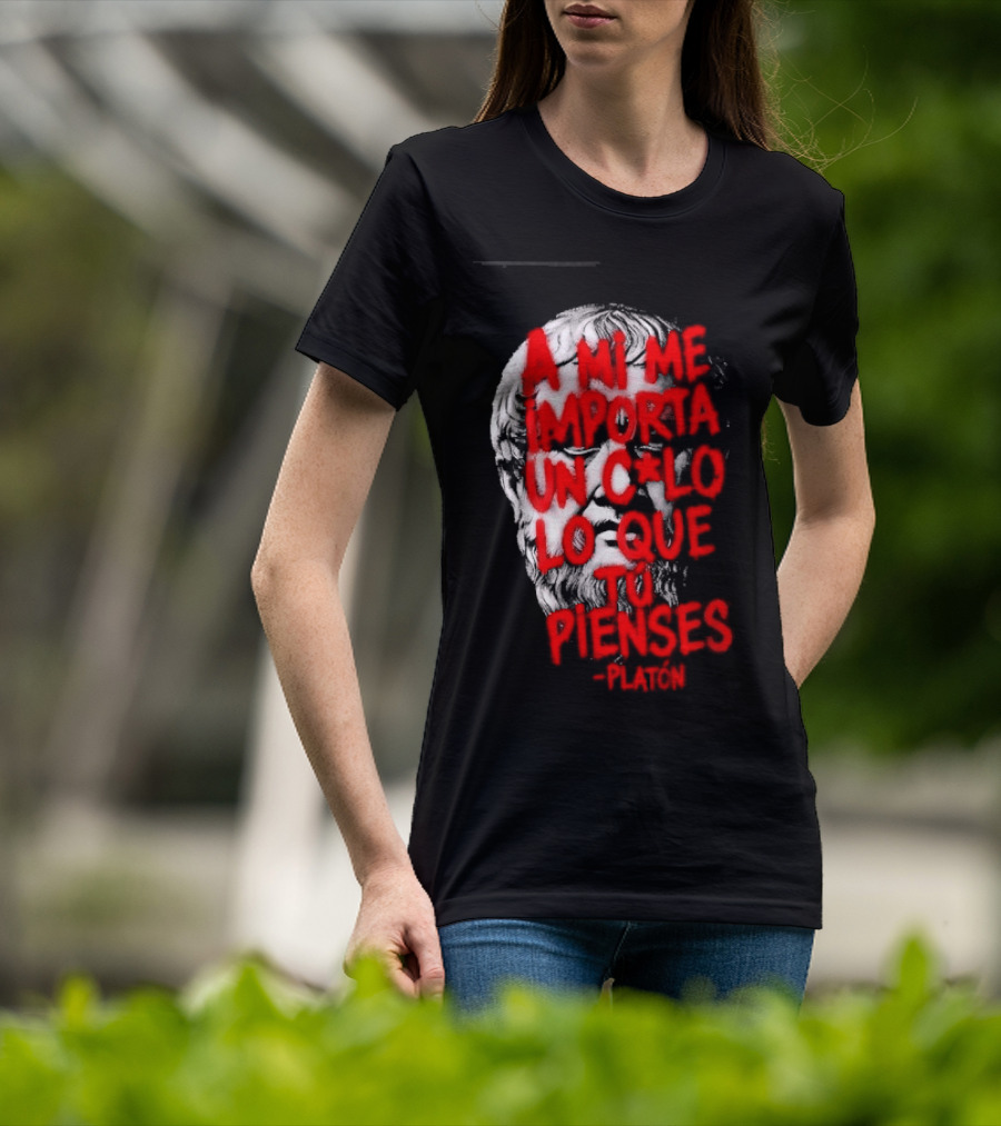A Mi Me Importa Un Culo Lo Que Tu Pienses Platón Skull T-Shirt