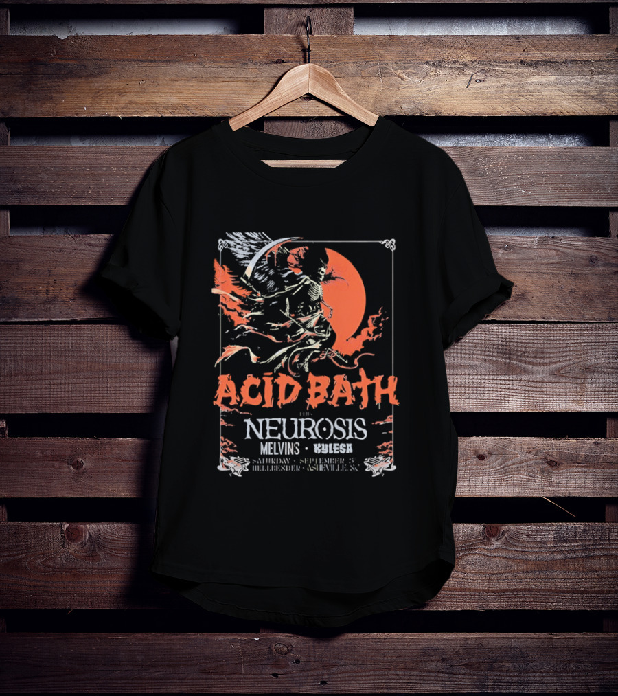 Acid Bath Neurosis Melvins Kylesa Asheville Concert T-Shirt