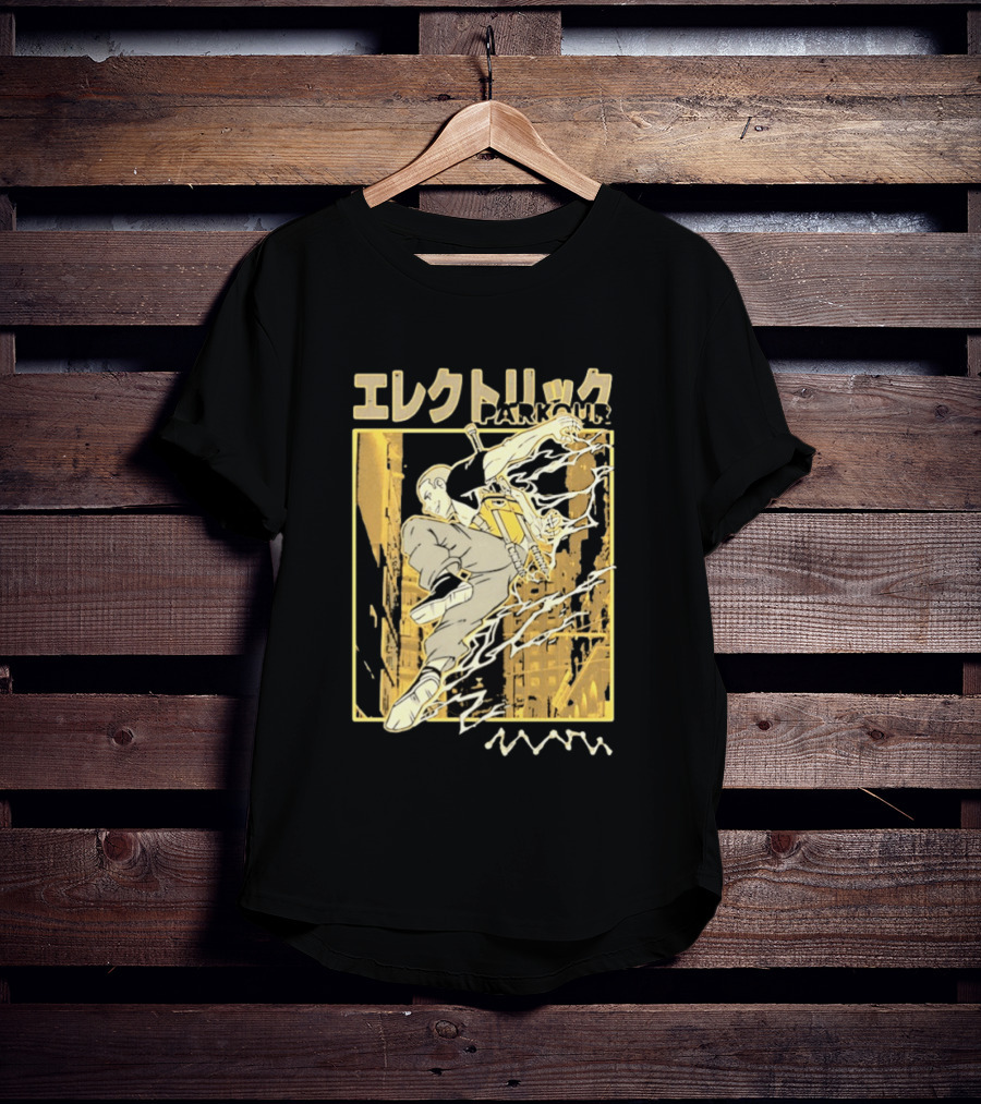 Electric Parkour Anime Manga Streetwear T-Shirt