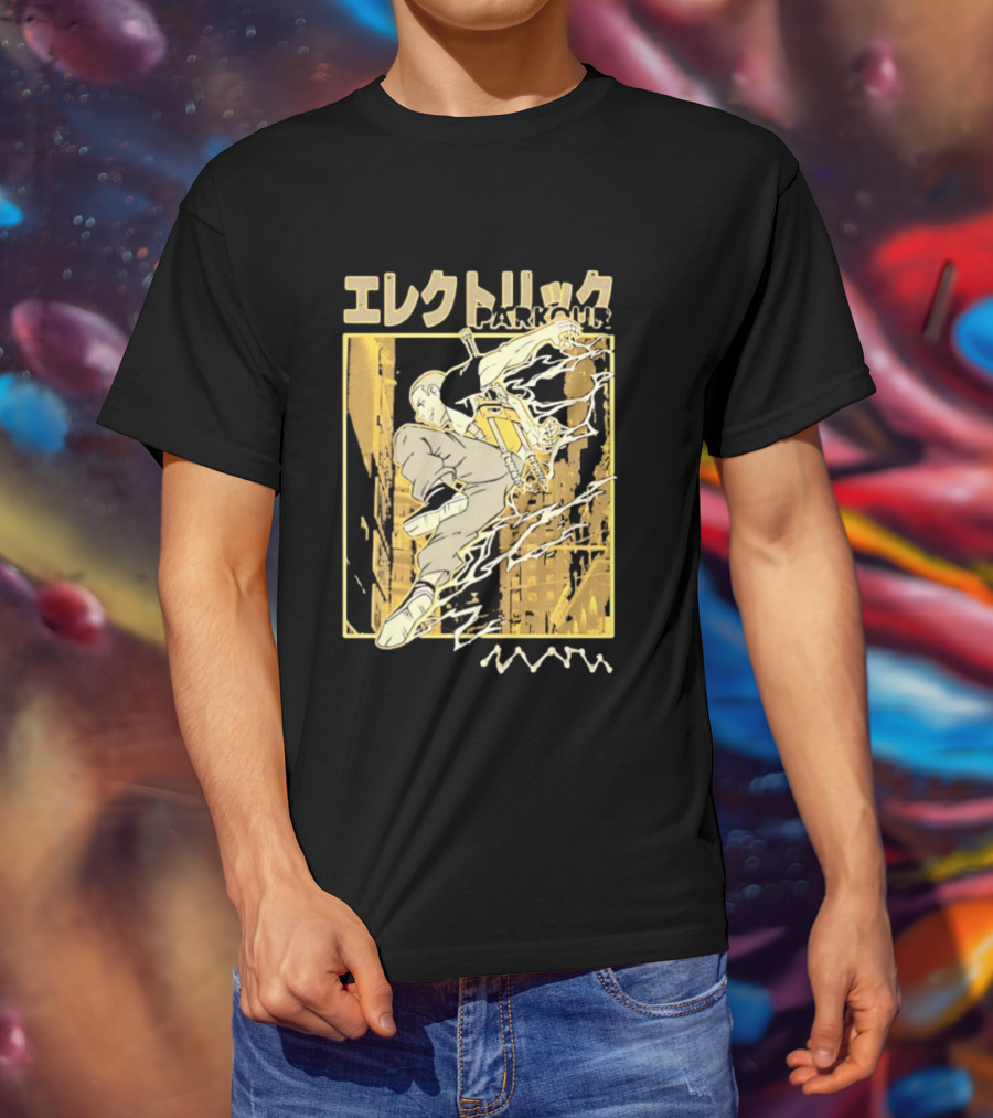 Electric Parkour Anime Manga Streetwear T-Shirt