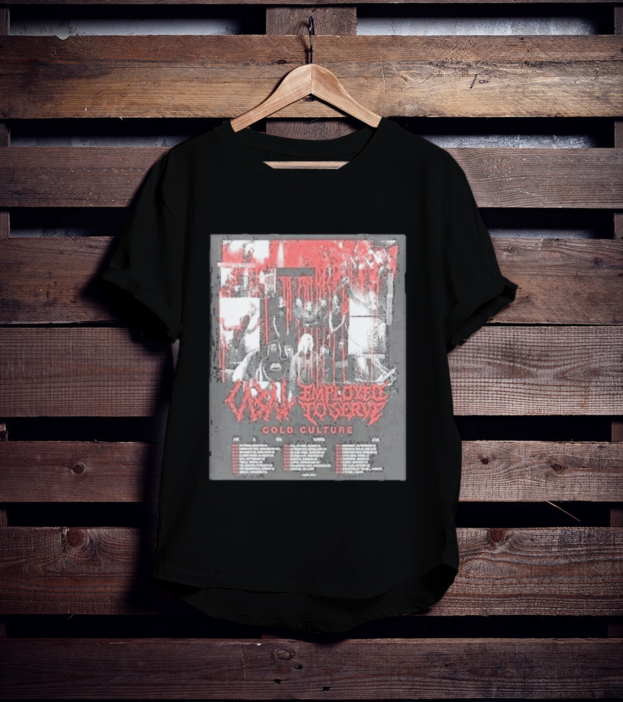 Employed To Serve Cabal Cold Culture UK European Tour 2026 Cities List November 11th To December 5th T-Shirt