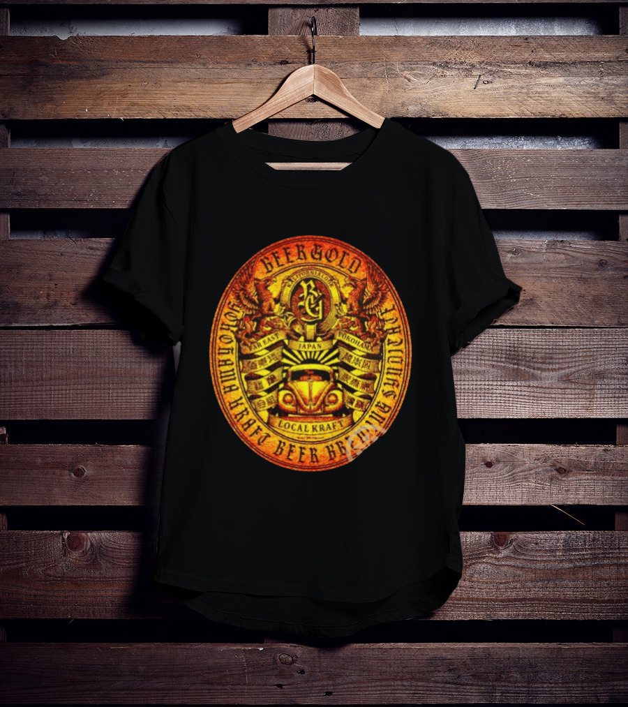 Beer Gold Kalifornialook Far East Yokohama Japan Local Kraft Beer Brewing T-Shirt