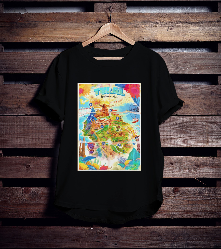 Tural Welcomes You Map Final Fantasy XIV Dawntrail T-Shirt