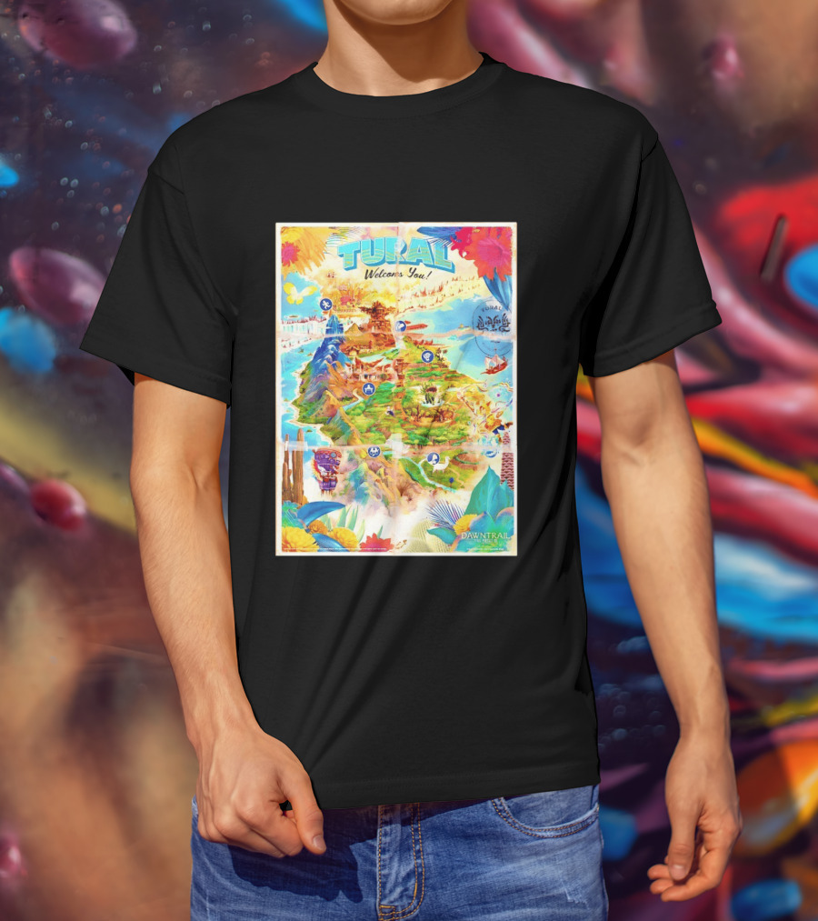 Tural Welcomes You Map Final Fantasy XIV Dawntrail T-Shirt