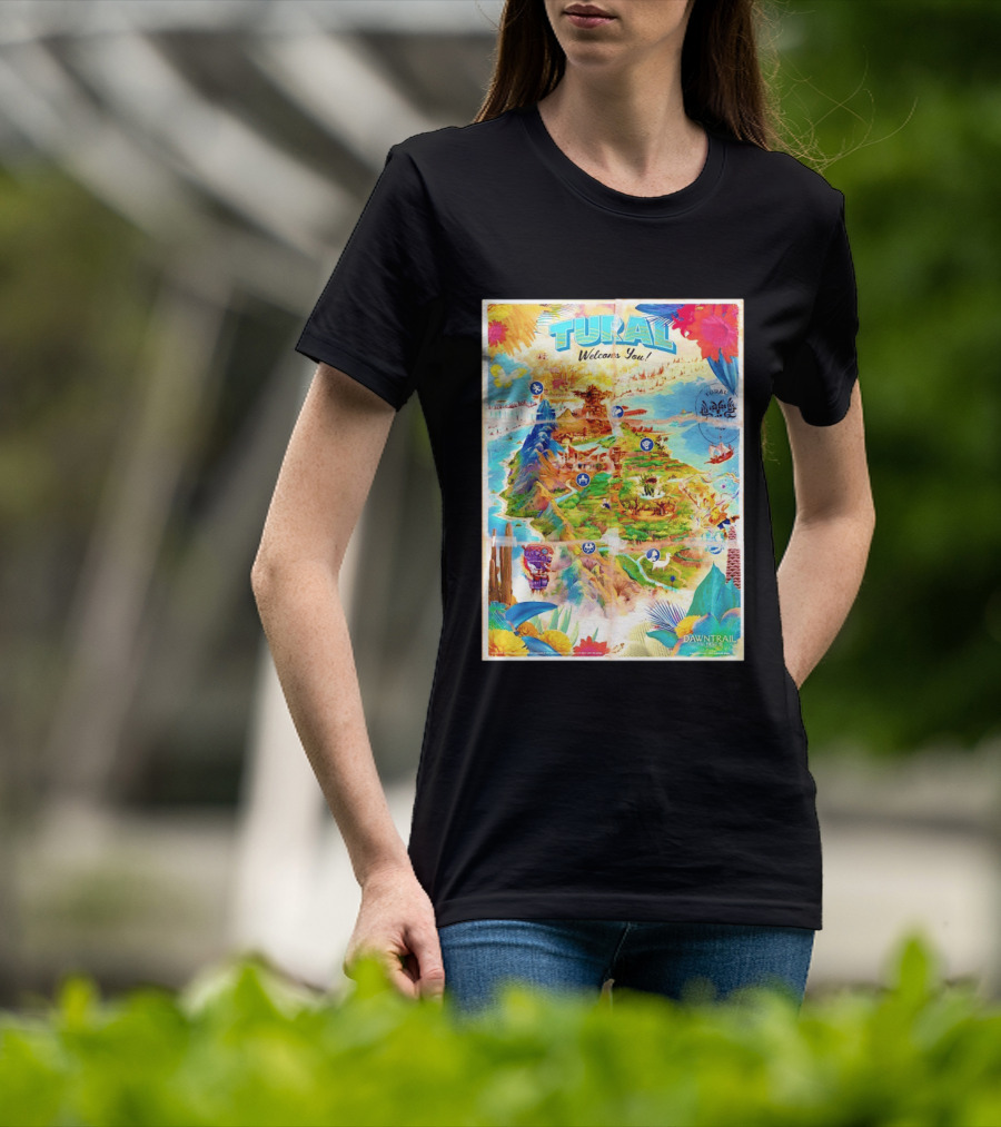 Tural Welcomes You Map Final Fantasy XIV Dawntrail T-Shirt