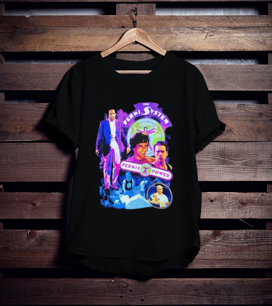 Ben Stiller The Perkis System Perkis Power Heavyweights Movie 90s Throwback T-Shirt