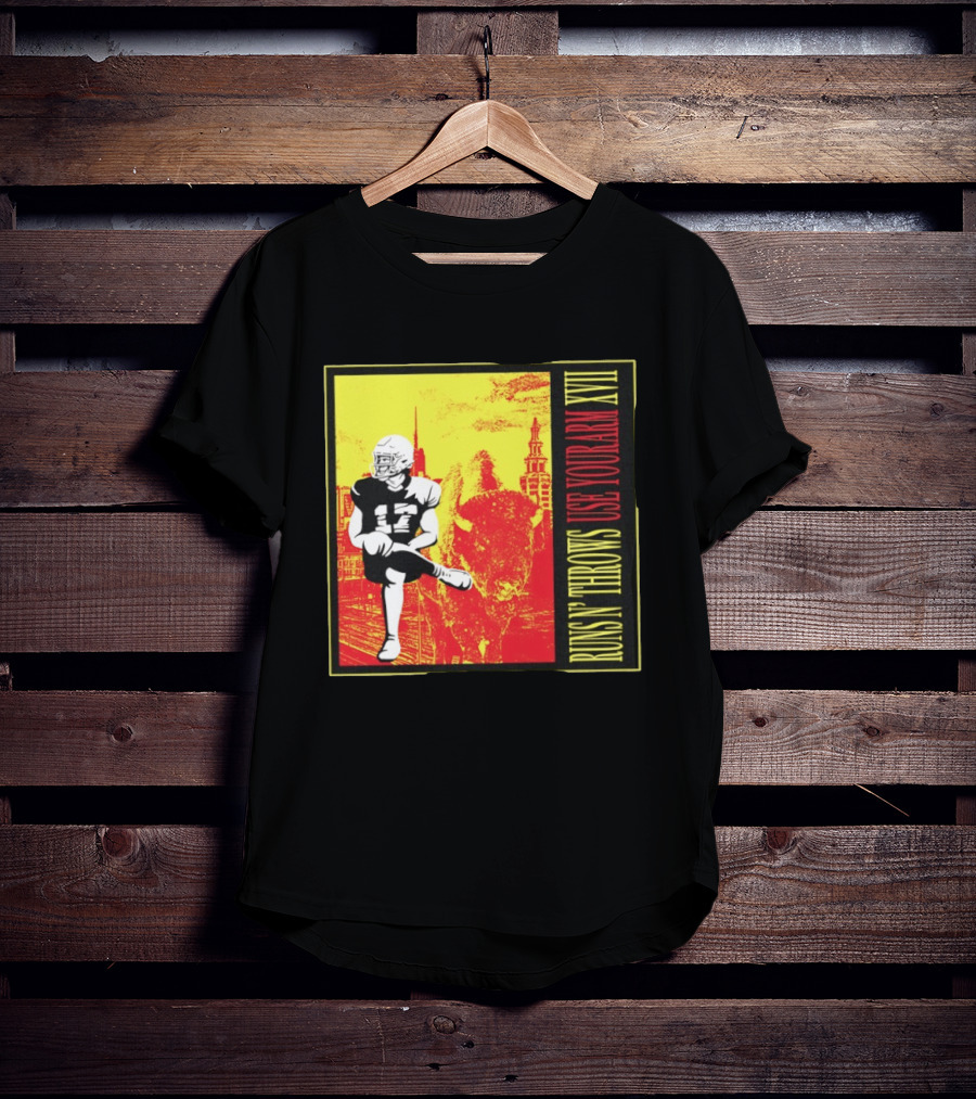Buffalo Bills Josh Allen Runs N' Throws Use Your Arm XVII Football Buffalo T-Shirt