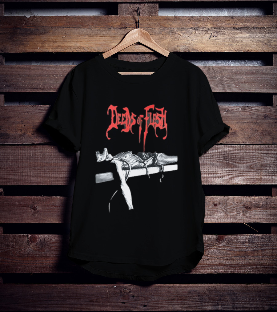 Deeds Of Flesh Trading Pieces The Mortician Stands Over The Body Mind Altered Two Sided T-Shirt