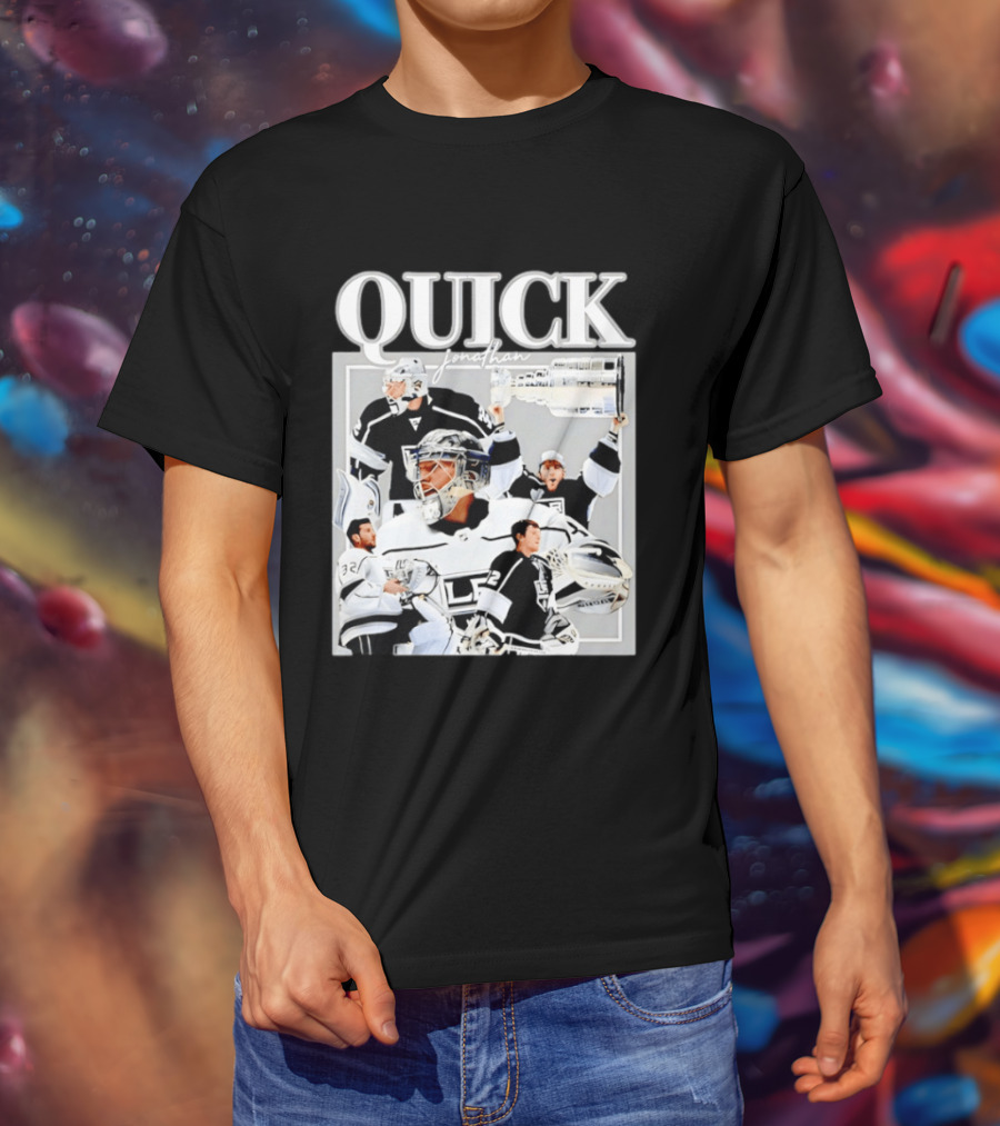 Quick Jonathan Los Angeles Kings Stanley Cup Victory Montage T-Shirt