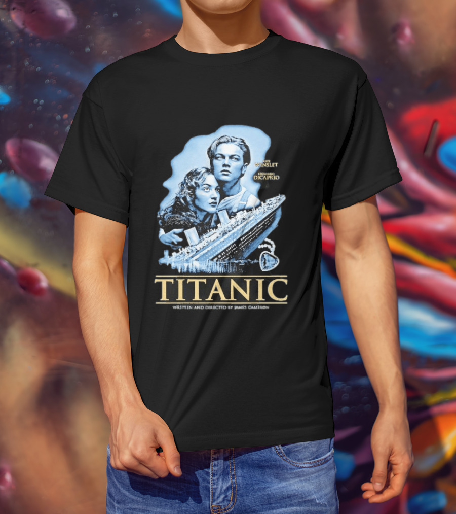 Titanic Kate Winslet Leonardo DiCaprio James Cameron Movie T-Shirt