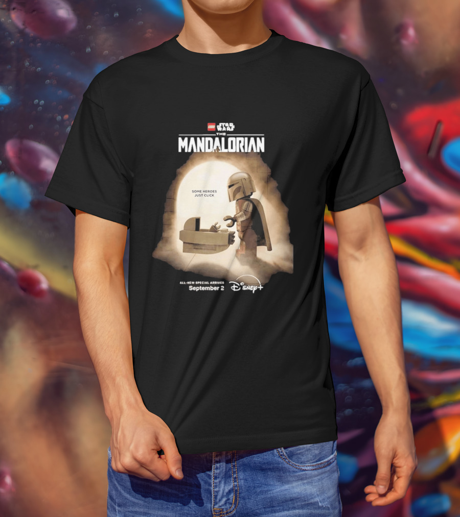 LEGO Star Wars The Mandalorian Some Heroes Just Click Disney Plus September 2026 T-Shirt