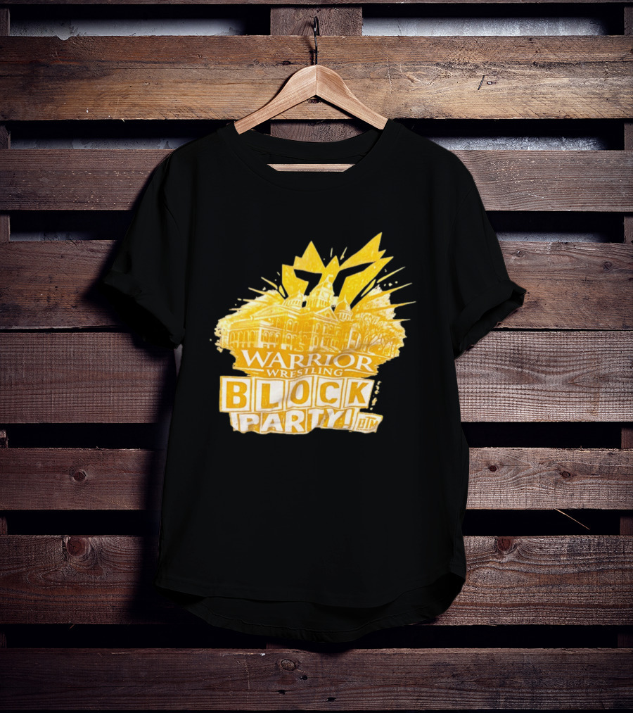 Warrior Wrestling Block Party BTM Yellow Graffiti Explosion T-Shirt