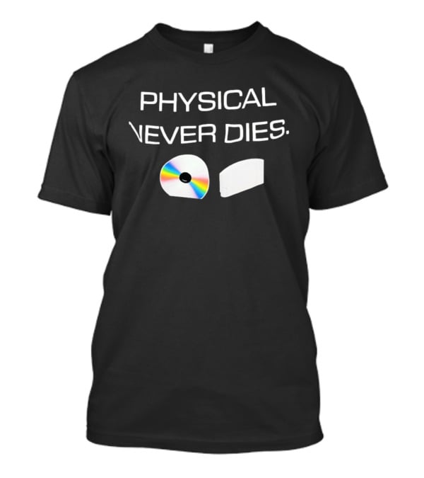 Physical Never Dies Gaming Video Games Retro Cartridge Disc T-Shirt