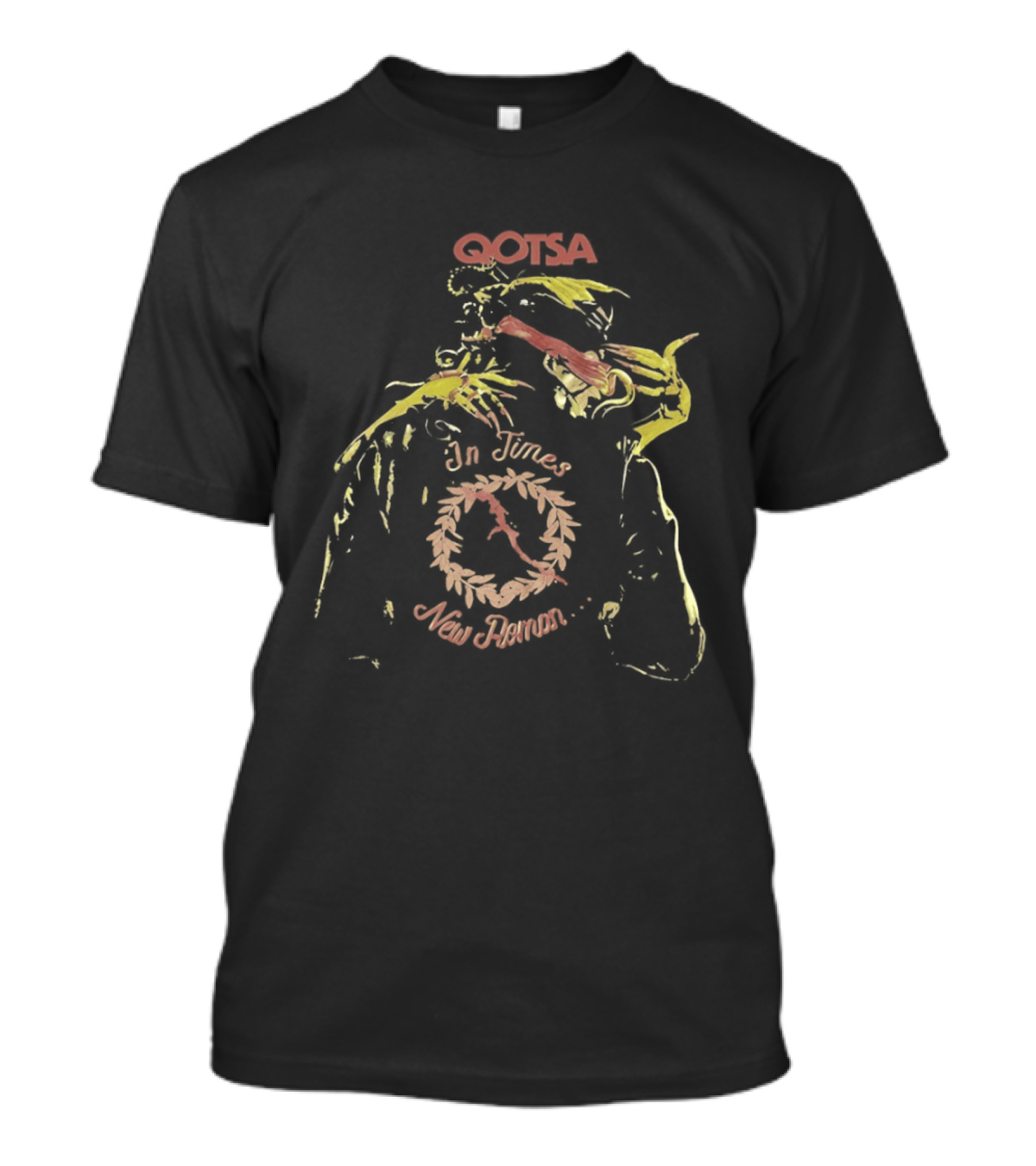 QOTSA In Times New Roman Band Circular Hand Pointer T-Shirt