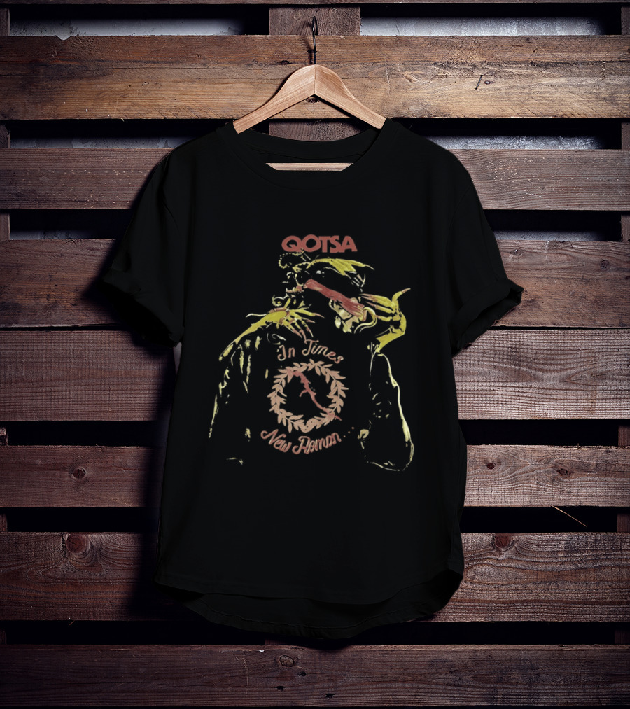 QOTSA In Times New Roman Band Circular Hand Pointer T-Shirt