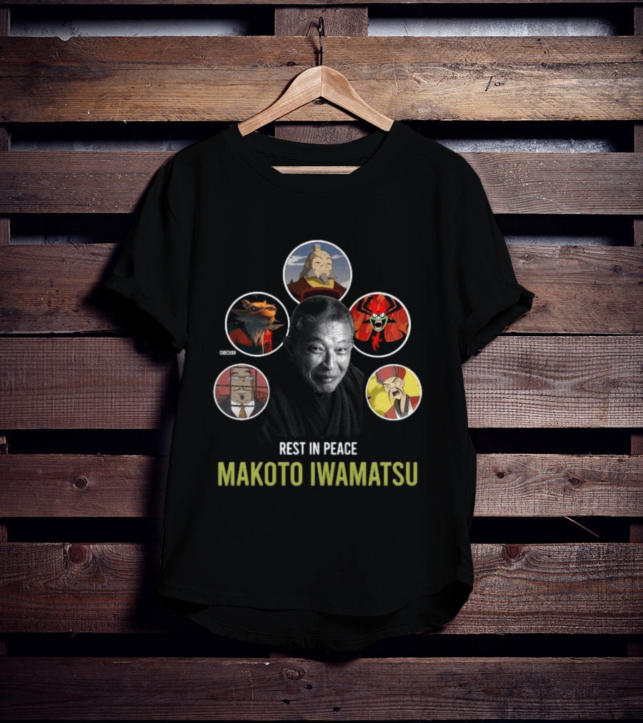 Rest In Peace Makoto Iwamatsu Uncle Iroh Aku Splinter Happy Cat Image T-Shirt