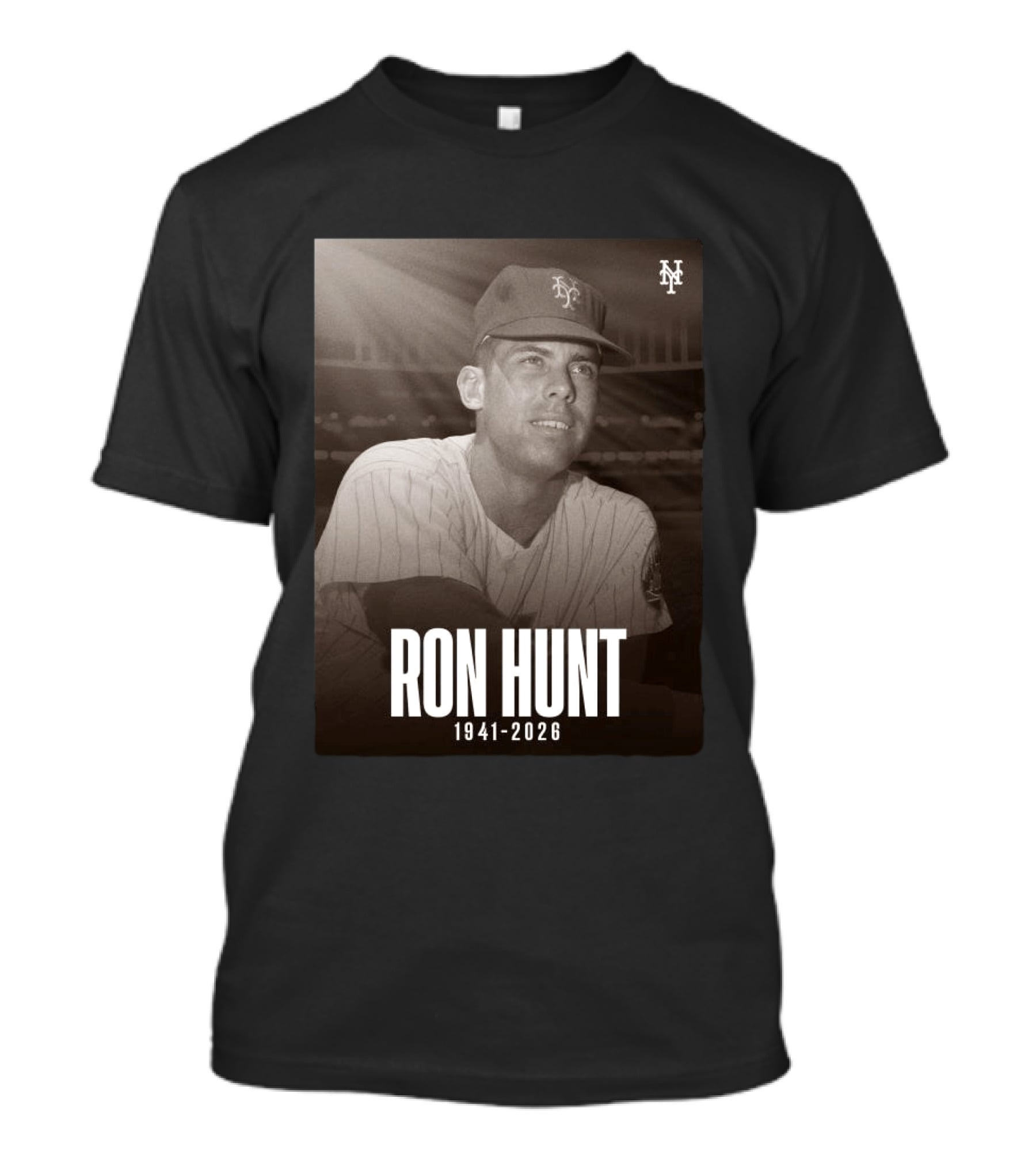 Ron Hunt 1941 2026 NY Mets Legend T-Shirt