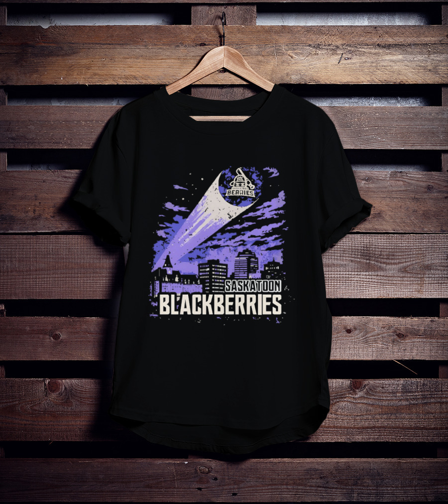 Saskatoon Blackberries Vintage Baseball T-Shirt