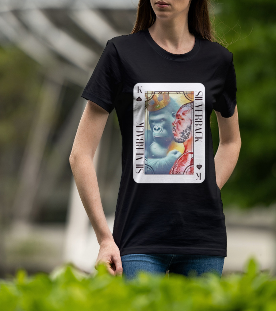 Silverback King Of Spades Gorilla Playing Card T-Shirt