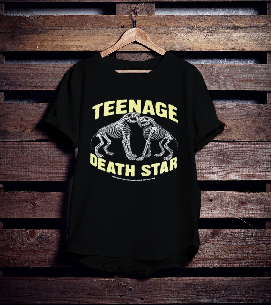 Teenage Death Star Smilodon Skeleton Until Death Do Us Part 2 Sided T-Shirt