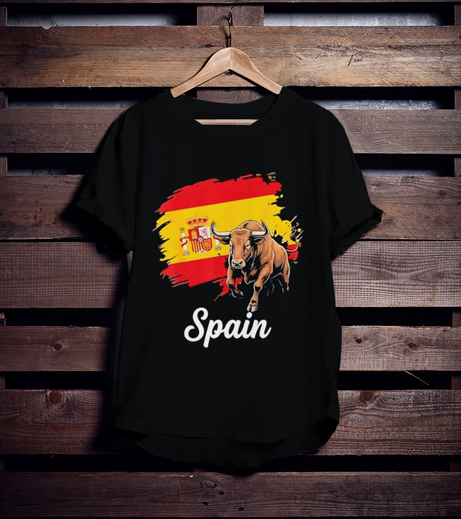 Spain Bull Flag Toro Spain Heritage Red Yellow T-Shirt