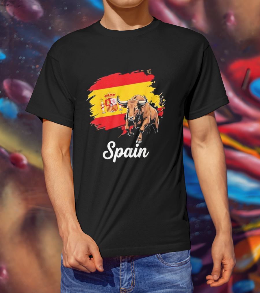 Spain Bull Flag Toro Spain Heritage Red Yellow T-Shirt