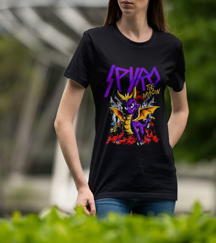 Spyro The Dragon Purple Fire Adventure T-Shirt
