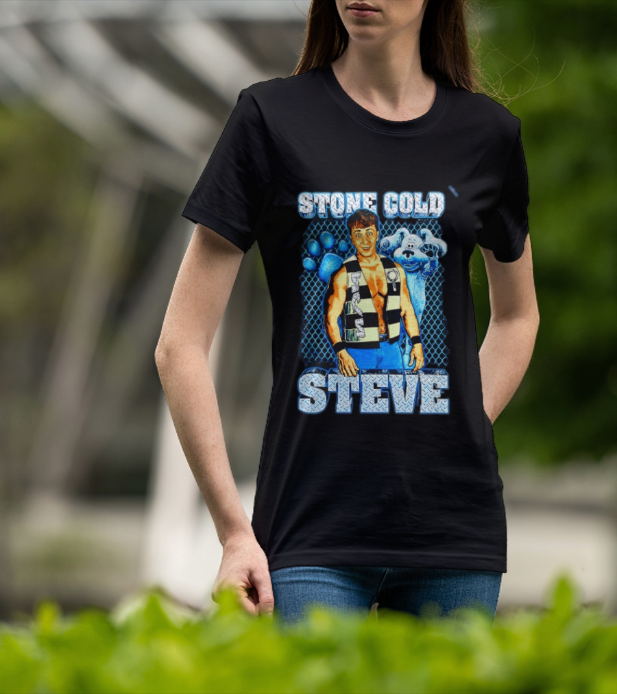 Stone Cold Steve Austin Blue Clues Mashup T-Shirt