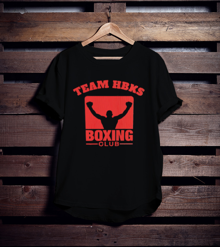 Team HBKS Boxing Club Fighter Silhouette Red T-Shirt