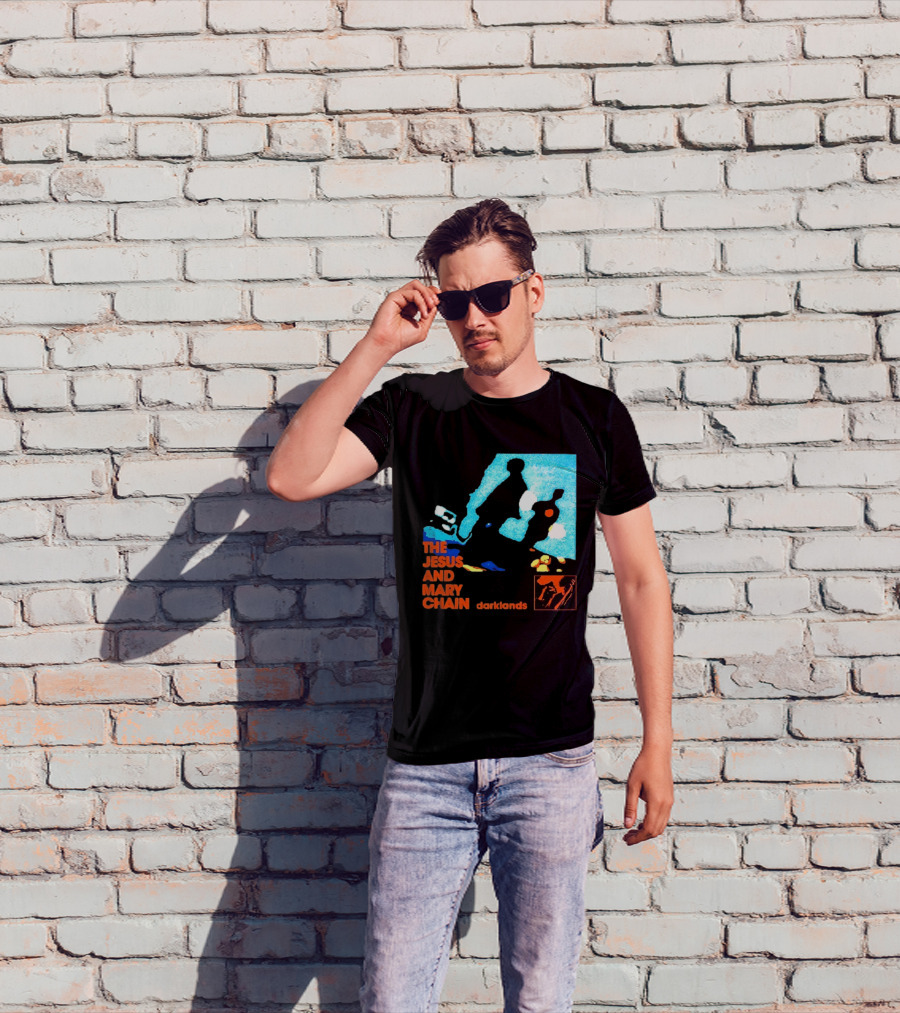 The Jesus And Mary Chain Darklands Alternative Rock Blue Black T-Shirt