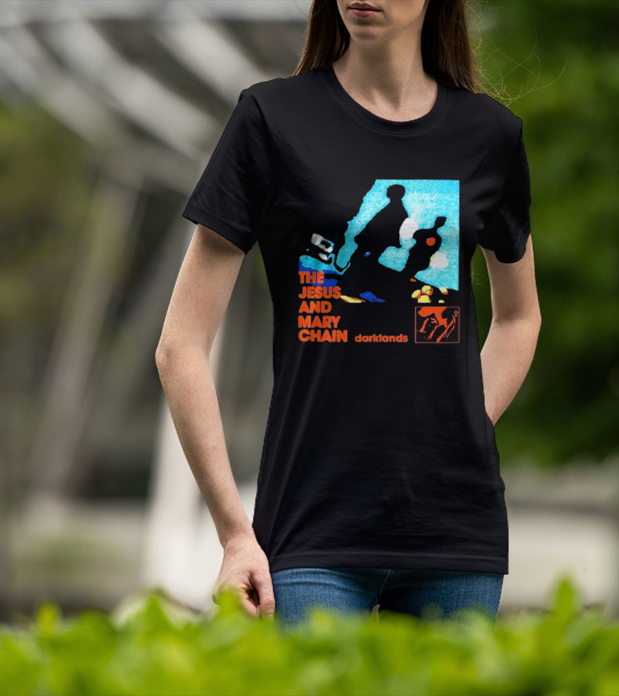 The Jesus And Mary Chain Darklands Alternative Rock Blue Black T-Shirt
