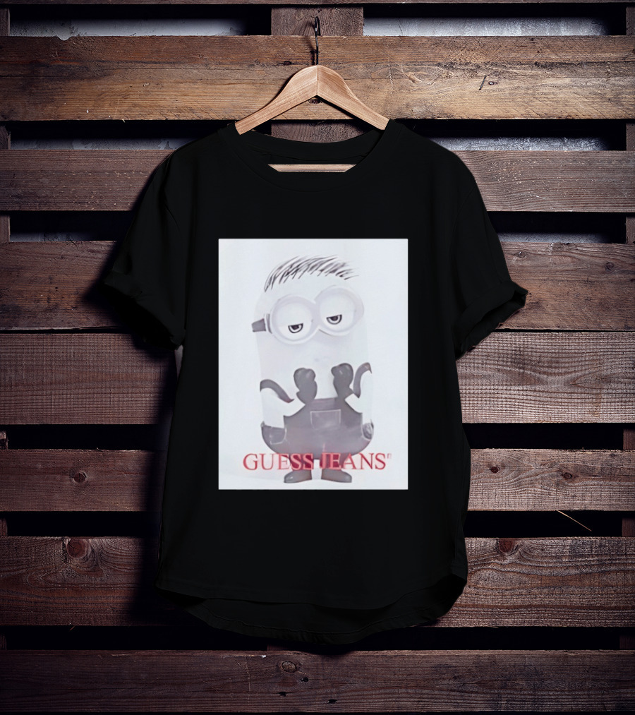 Minion Guess Jeans Despicable Me Goggle Wearing Cartoon T-Shirt