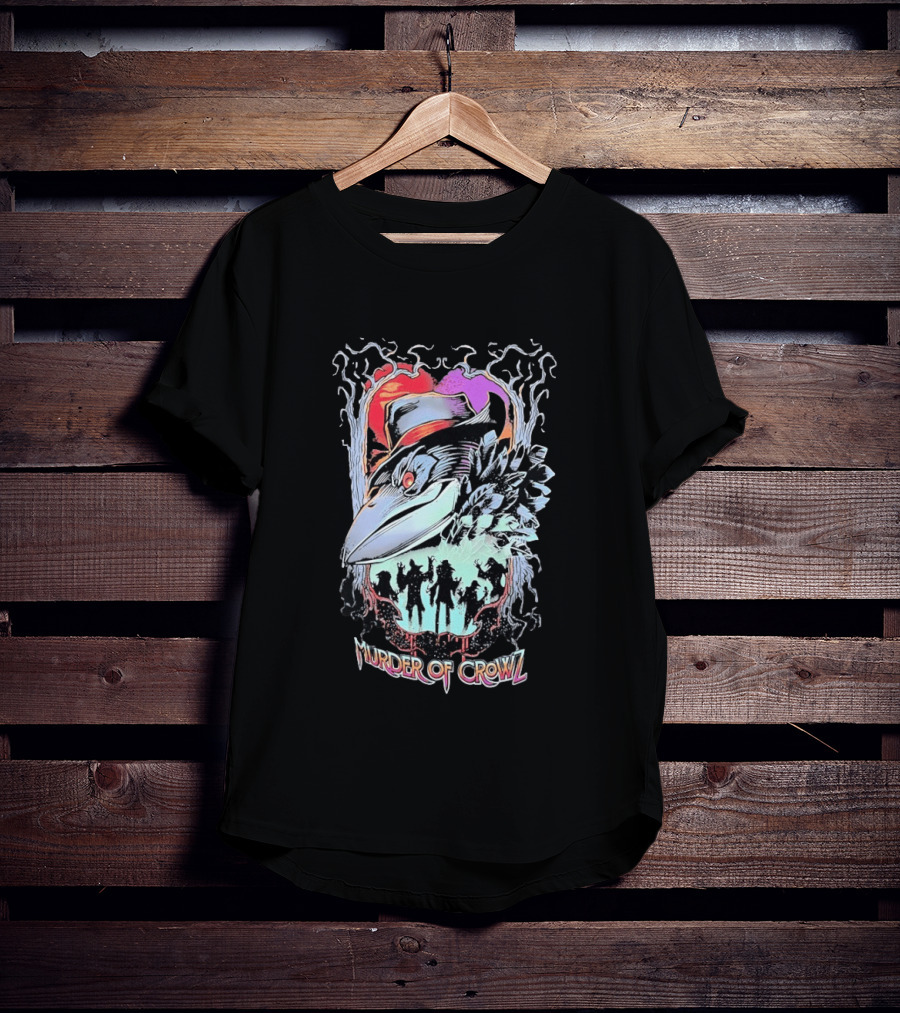 Murder Of Crowlz Gothic Raven Dark Mystical Forest Artifacts T-Shirt