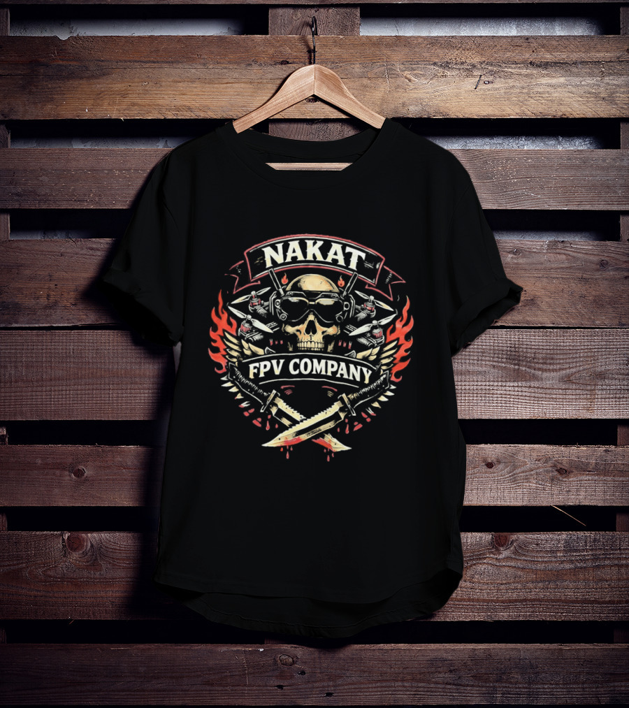 Nakat FPV Company Skull Daggers Flame T-Shirt